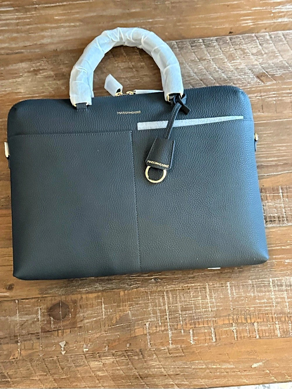 ONdeSABRÉ Laptop Tote in graphite grey  NWT